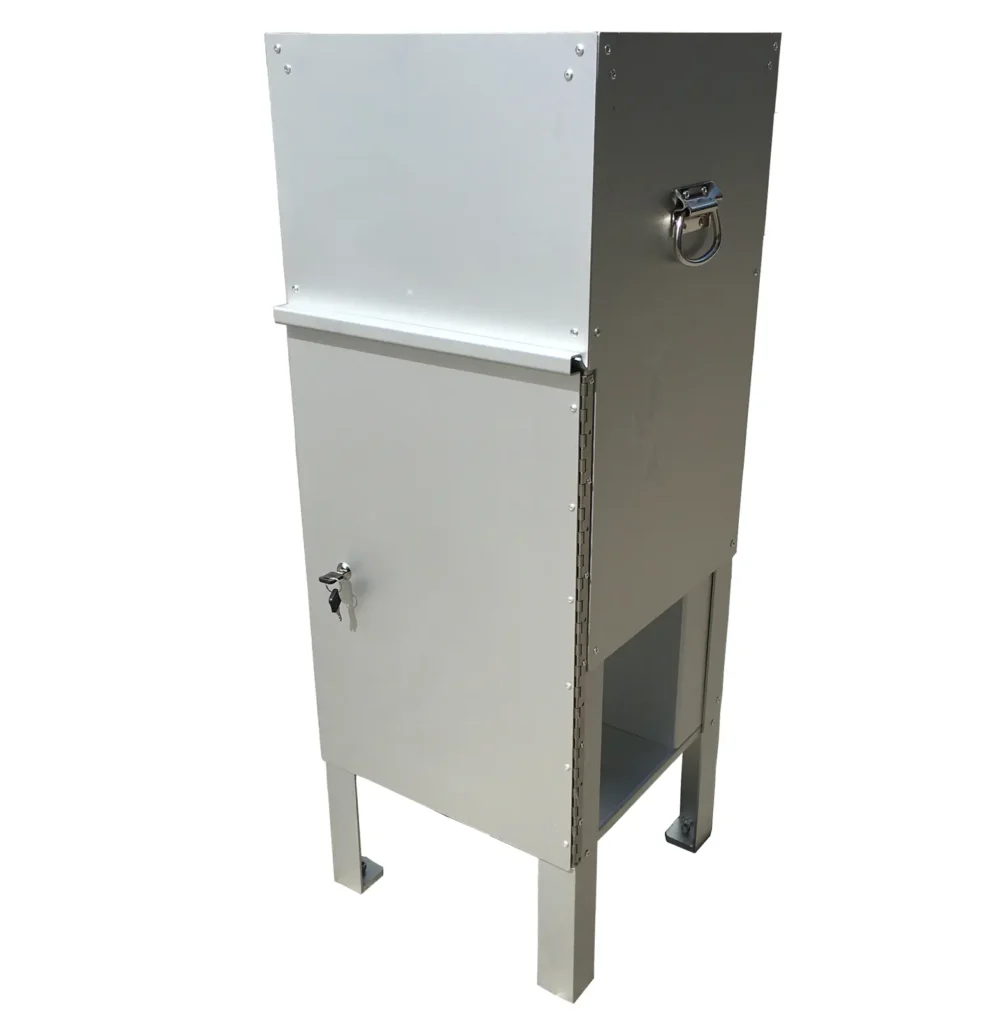 Air sampler base cabinet for outdoor PM10 and PM2.5 monitoring
