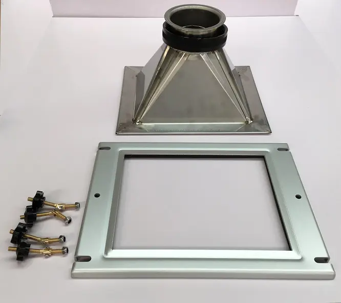 High volume PM10 air sampler with filter holder installed