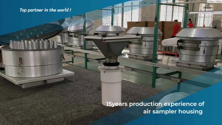 Air sampler housing metal spinning workshop at T4 AIR SAMPLER