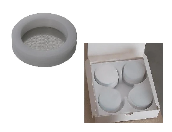 PTFE membrane filter paper, diameter 47 mm, on the filter support screen for low volume air sampling